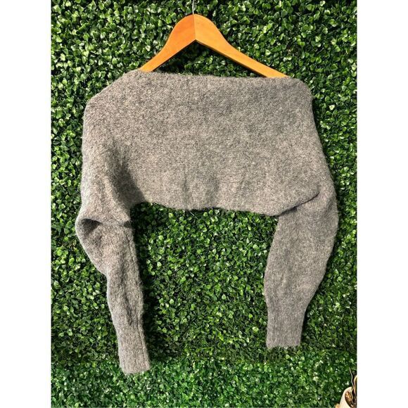 Free People Prima Donna Knit Bolero, One Size, Gray NWT - Picture 3 of 5